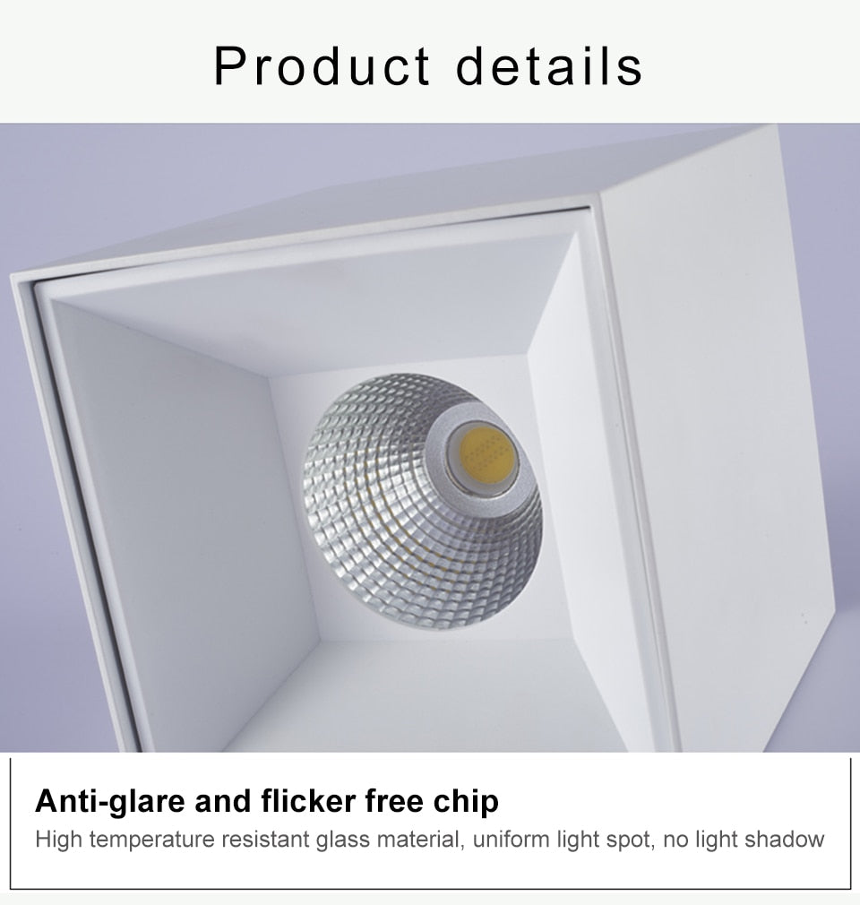 20W 30W Square Ceiling Downlights Living Room Hotel Corridor Office Indoor Lighting 4000K/5000K White LED Ceiling Lamps
