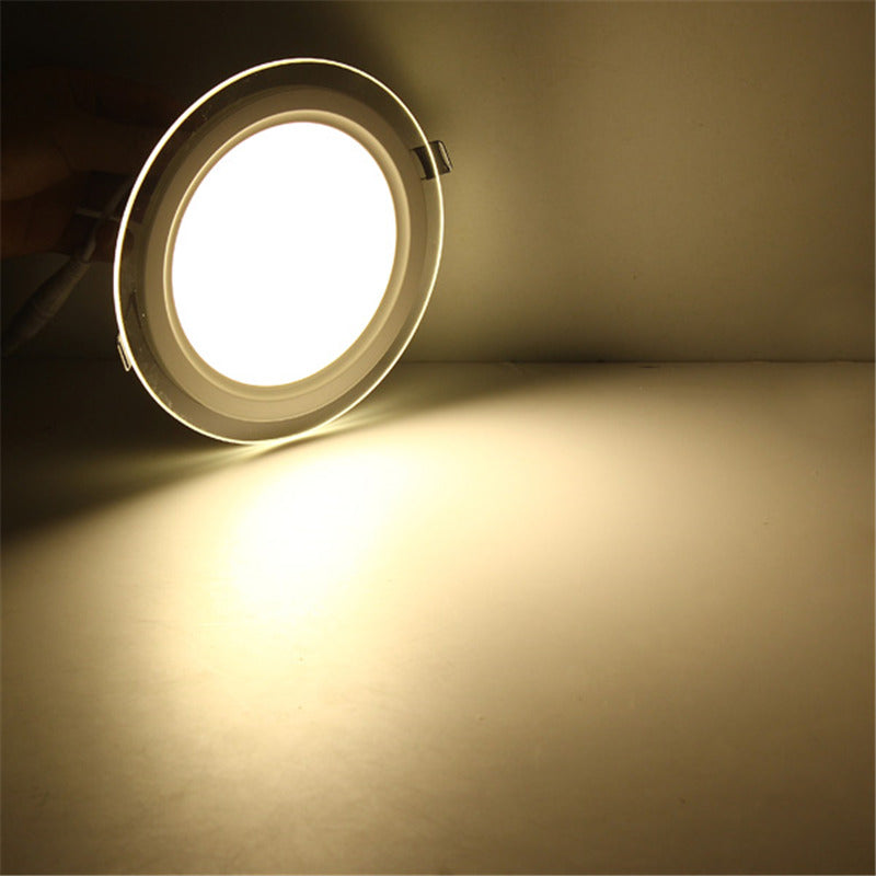 LED Dimmable 20pcs 9W Recessed Panel Light SMD 5630 Celing Lamp Round Spot Lights Lamps LED Panel Downlight With Glass Cover