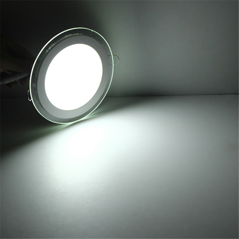 LED Dimmable 20pcs 9W Recessed Panel Light SMD 5630 Celing Lamp Round Spot Lights Lamps LED Panel Downlight With Glass Cover