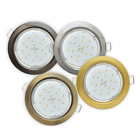  GX53 H4 Recessed Ceiling Downlight Round Spotlight Cut Hole Spot Lamp Fitting Frame Bulb Replaceable GX53 Sockets