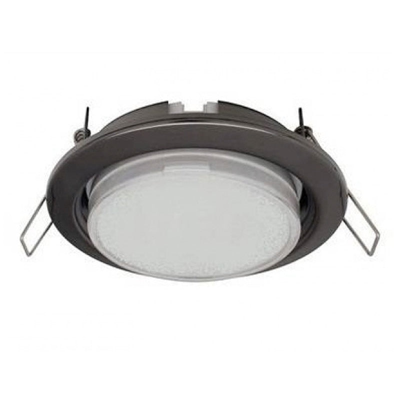  GX53 H4 Recessed Ceiling Downlight Round Spotlight Cut Hole Spot Lamp Fitting Frame Bulb Replaceable GX53 Sockets