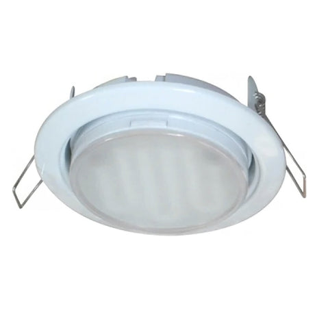  GX53 H4 Recessed Ceiling Downlight Round Spotlight Cut Hole Spot Lamp Fitting Frame Bulb Replaceable GX53 Sockets