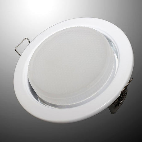  GX53 H4 Recessed Ceiling Downlight Round Spotlight Cut Hole Spot Lamp Fitting Frame Bulb Replaceable GX53 Sockets