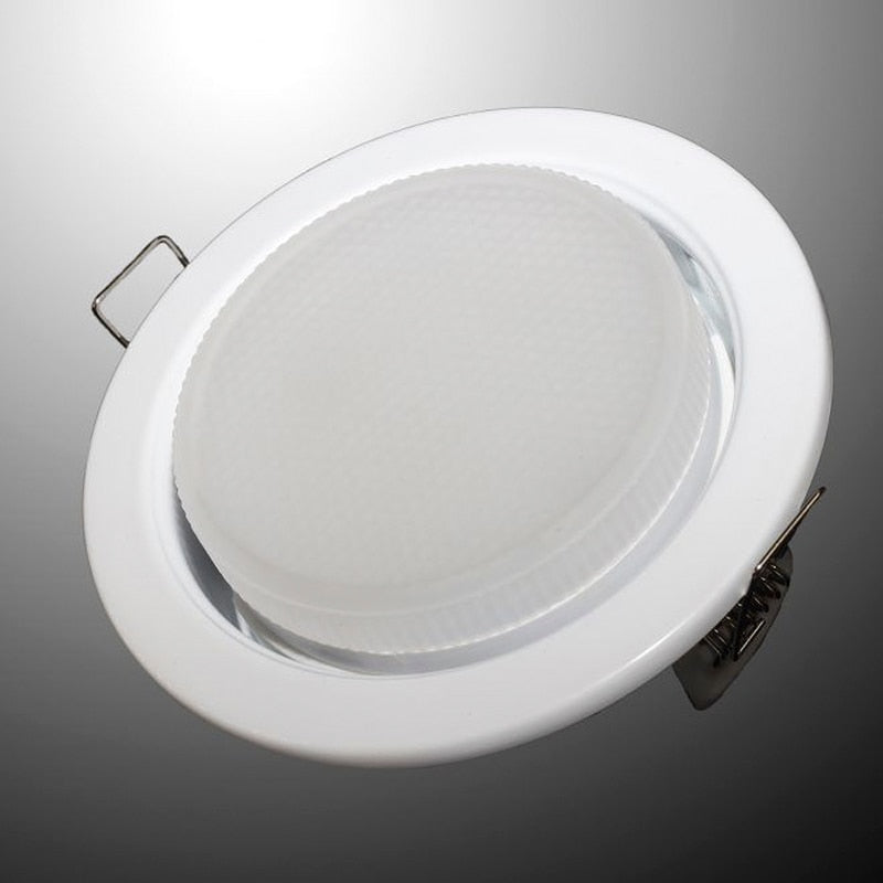  GX53 H4 Recessed Ceiling Downlight Round Spotlight Cut Hole Spot Lamp Fitting Frame Bulb Replaceable GX53 Sockets