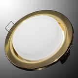  GX53 H4 Recessed Ceiling Downlight Round Spotlight Cut Hole Spot Lamp Fitting Frame Bulb Replaceable GX53 Sockets