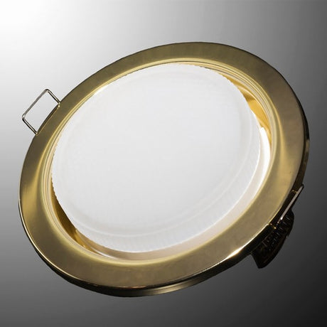  GX53 H4 Recessed Ceiling Downlight Round Spotlight Cut Hole Spot Lamp Fitting Frame Bulb Replaceable GX53 Sockets