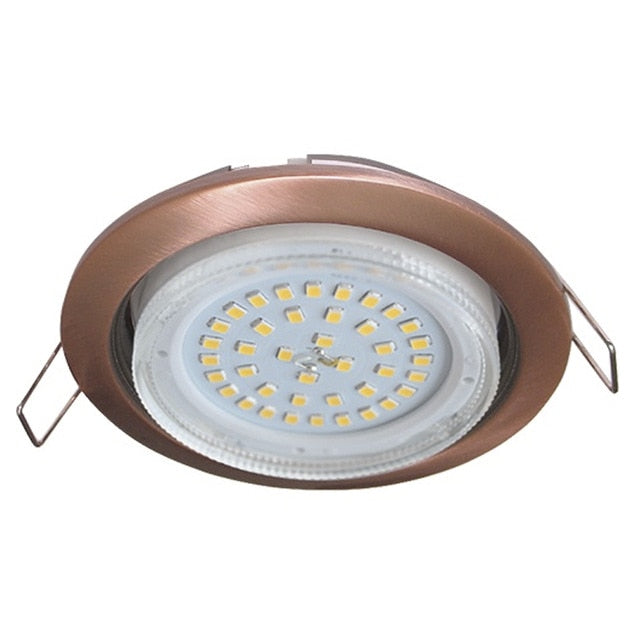  GX53 H4 Recessed Ceiling Downlight Round Spotlight Cut Hole Spot Lamp Fitting Frame Bulb Replaceable GX53 Sockets