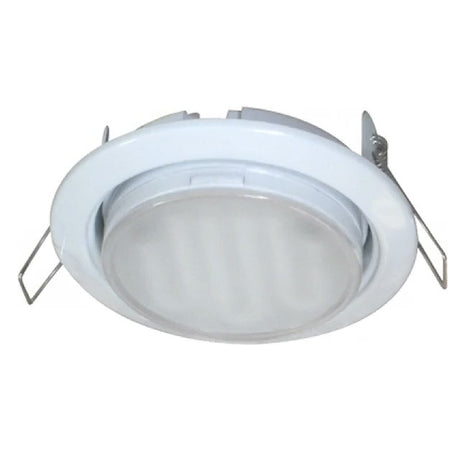  GX53 H4 Recessed Ceiling Downlight Round Spotlight Cut Hole Spot Lamp Fitting Frame Bulb Replaceable GX53 Sockets