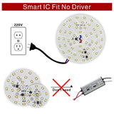 LED Downlight Chip 3W 5W 7W 9W 12W 15W 18W Round Light chip AC 220V-240V 2835SMD Lamp Beads Cold/Warm white Lighting Spotlight
