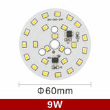 LED Downlight Chip 3W 5W 7W 9W 12W 15W 18W Round Light chip AC 220V-240V 2835SMD Lamp Beads Cold/Warm white Lighting Spotlight