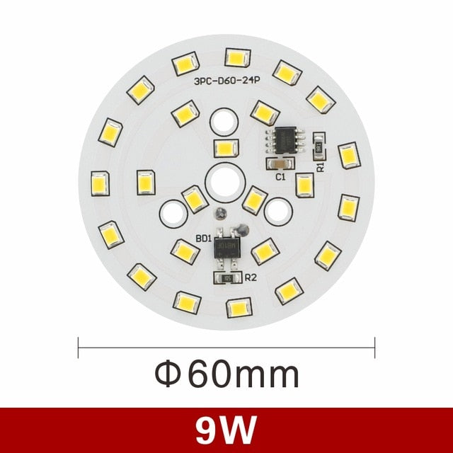 LED Downlight Chip 3W 5W 7W 9W 12W 15W 18W Round Light chip AC 220V-240V 2835SMD Lamp Beads Cold/Warm white Lighting Spotlight