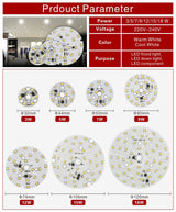 LED Downlight Chip 3W 5W 7W 9W 12W 15W 18W Round Light chip AC 220V-240V 2835SMD Lamp Beads Cold/Warm white Lighting Spotlight