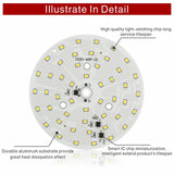 LED Downlight Chip 3W 5W 7W 9W 12W 15W 18W Round Light chip AC 220V-240V 2835SMD Lamp Beads Cold/Warm white Lighting Spotlight
