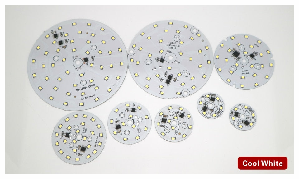 LED Downlight Chip 3W 5W 7W 9W 12W 15W 18W Round Light chip AC 220V-240V 2835SMD Lamp Beads Cold/Warm white Lighting Spotlight