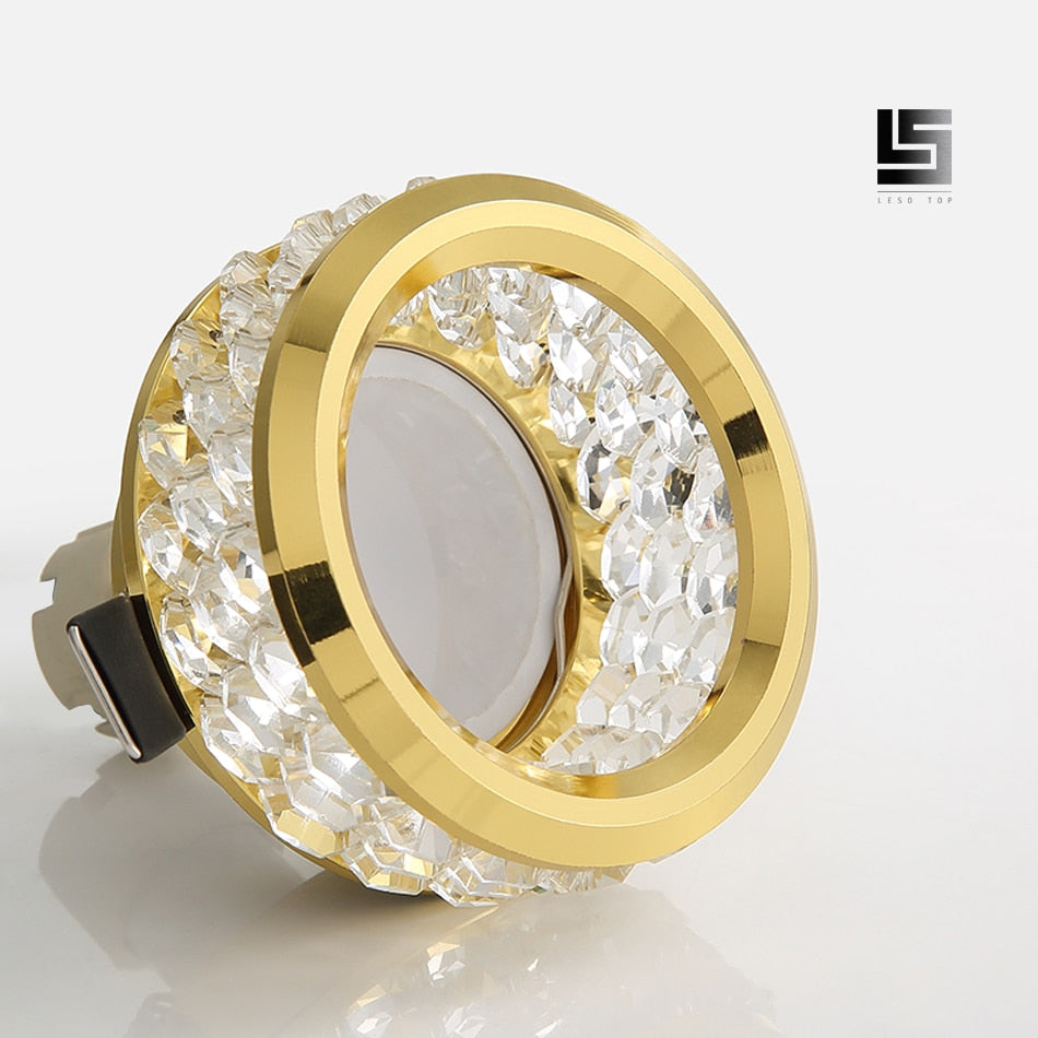 Decoration Crystal Ceiling lights Led downlight 5W 7W Warm/natural White for Corridors living room led gu10 indoor lighting