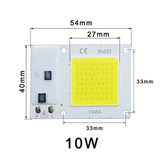 COB LED Lamp Chip AC 220V LED Bulb 10W 20W 30W 50W IP65 High Power Smart IC DIY Flood light Bulb Spotlight Outdoor Chip Lamp