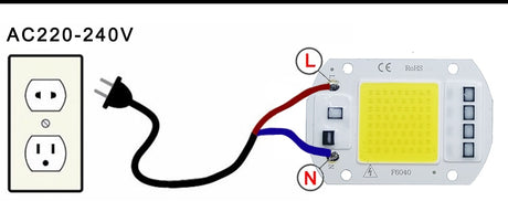COB LED Lamp Chip AC 220V LED Bulb 10W 20W 30W 50W IP65 High Power Smart IC DIY Flood light Bulb Spotlight Outdoor Chip Lamp