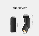 Folding 360° Rotation Dimmable LED Downlights 15W/20W COB LED Ceiling Spot Lights 85~265V LED Background Lamps Indoor Lighting