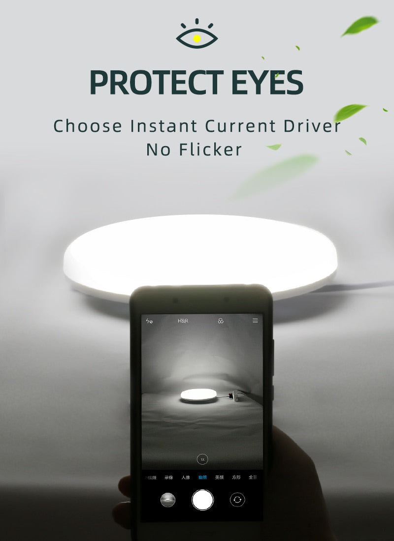 LED Panel Light 15W 20W 30W 50W Round Downlight 220v LED Surface Ceiling Lights Modern Ceiling Lamp For Kitchen Lighting