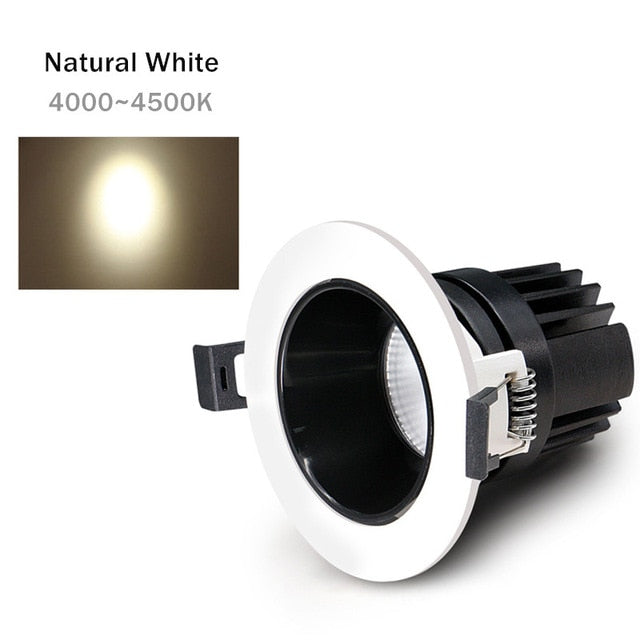 New Led Downlight Dimmable Recessed Spot Led Anti-glare Ceiling Lamp 7W 10W 12W Indoor Living Room Bedroom Corridor Wall Washer