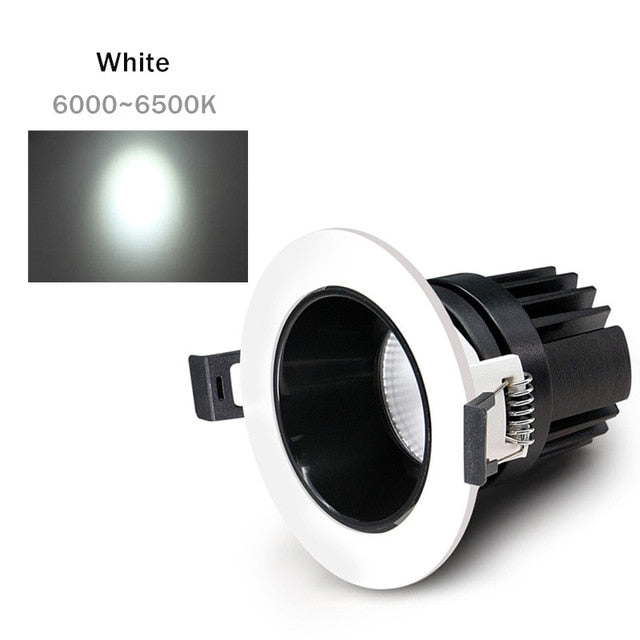 New Led Downlight Dimmable Recessed Spot Led Anti-glare Ceiling Lamp 7W 10W 12W Indoor Living Room Bedroom Corridor Wall Washer