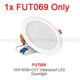 MiBoxer 15W RGB+CCT IP54 Downlight AC 110V 220V Input FUT069 2.4G RF Wireless Remote WiFi APP Alexa Google Voice Control