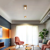 Nordic Wood Square LED Surface Mount Downlight + Replaceable LED Lamp 14W 18W 24W LED Spot Light for Living room Bedroom