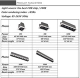 Dimmable LED Downlight Spot Light Indoor Recessed Lighting Linear bar Laser Blade Ceiling Line Lamp 2W/4W/10W/20W/30W
