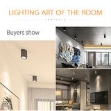 Round Surface Mounted LED Downlights 5W 7W 9W 12W Mounted Ceiling Lamps Spot Light 220V 110V Down Light black / white body