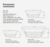 GLEDOPTO Zigbee ZLL 6W/9W/12W RGB+CCT LED Ceiling Light Smart Home Waterproof Remote Control Downlight work with Alexa Echo Plus