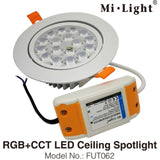 Milight 6W 9W 12W 15W 18W 25W RGB+CCT LED Downlight Ceiling Spotlight AC110V 220V FUT060 061 062 063 064 065 066 068 069 Spotlight