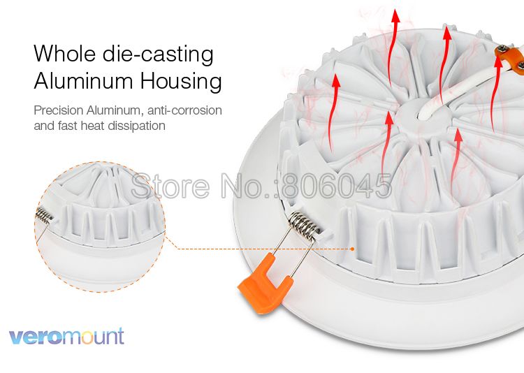 Milight 6W 9W 12W 15W 18W 25W RGB+CCT LED Downlight Ceiling Spotlight AC110V 220V FUT060 061 062 063 064 065 066 068 069 Spotlight