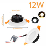 LED Recessed Ceiling Light Fixture Downlight Lamp + Driver Spotlight 6W 8W 12W 15W 27W 40W Lighting For Home Office Decoration
