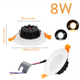 LED Recessed Ceiling Light Fixture Downlight Lamp + Driver Spotlight 6W 8W 12W 15W 27W 40W Lighting For Home Office Decoration