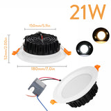 LED Recessed Ceiling Light Fixture Downlight Lamp + Driver Spotlight 6W 8W 12W 15W 27W 40W Lighting For Home Office Decoration