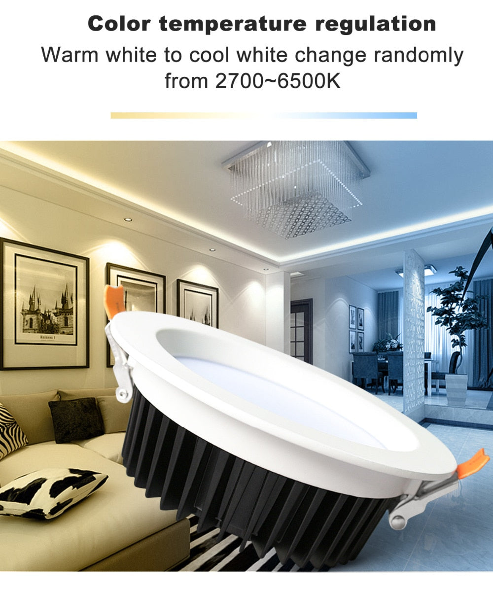 LED Downlight Smart Home Zigbee Light RGB LED Dimmable Lamp Work With Ecoh Plus Smart things LED Voice Control