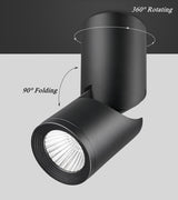 Dimmable Rotating LED Downlights 10W 15W 20W COB LED Ceiling Spot Lights AC110-220V LED Wall Lamp Warm Cold White Indoor Lighting