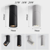 Dimmable Rotating LED Downlights 10W 15W 20W COB LED Ceiling Spot Lights AC110-220V LED Wall Lamp Warm Cold White Indoor Lighting