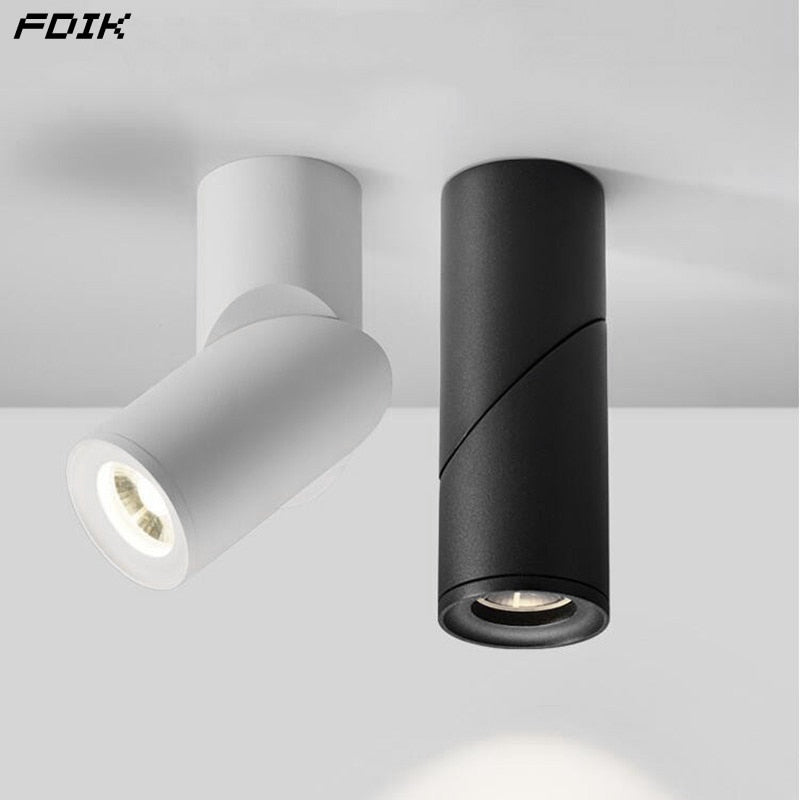 Dimmable Folding Rotating 360° LED Downlights 15W 18W 20W COB LED Ceiling Spot Lights AC110-220V LED Wall Lamp Indoor Lighting