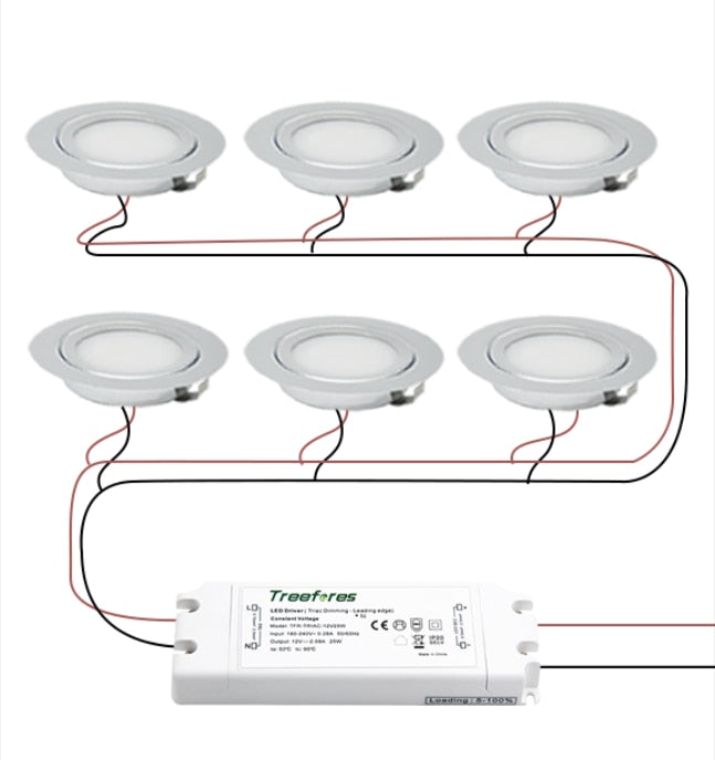 Stainless Steel 14mm Slim Mini Spot Light + Ultra-thin Lighting Transformer 3W 12V 24V IP65 LED Spotlight Cabinet Lamp