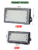 Focos LED Spotlight 50W 100W AC 220V Refletor LED Spot Flood Light Garden Lighting Floodlight Outdoor Kitchen Street Lighting