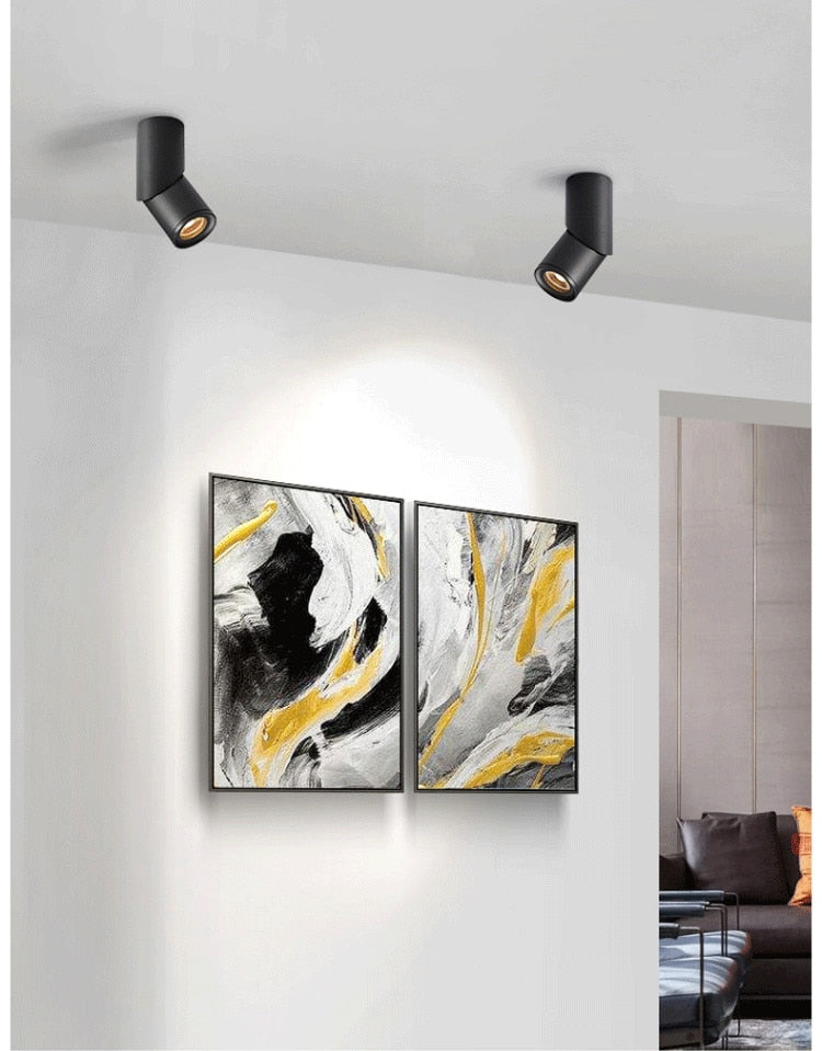 Dimmable Rotating LED Downlights 7W 12W 15W COB LED Ceiling Spot Lights AC110-220V LED Wall Lamp Warm Cold White Indoor Lighting