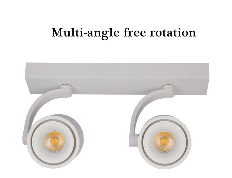 Dimmable LED Wall Mounted Downlight 2X12W 2X15W 2X20W COB Spot light Ceiling Track Lamp Surface Mounted Down light