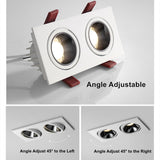 Angle Adjust LED Recessed Downlight Dimmable 14W 24W Ceiling Spot Light 3000K/4000K/6000K Home Aisle