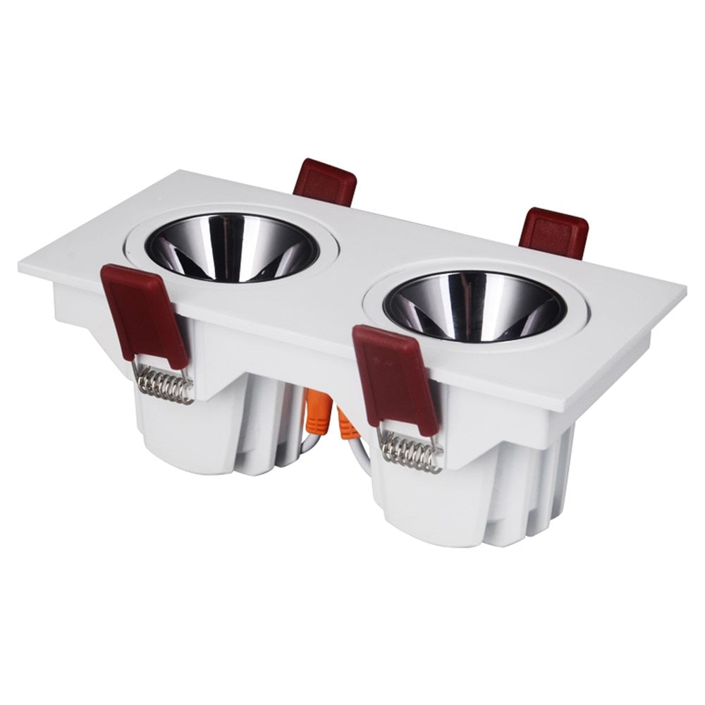 Angle Adjust LED Recessed Downlight Dimmable 14W 24W Ceiling Spot Light 3000K/4000K/6000K Home Aisle