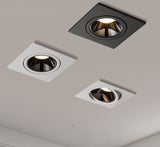 Angle Adjustable Anti-glare Square LED COB Recessed Downlight 7W 12W LED Ceiling Spot Light Kitchen Living room Indoor