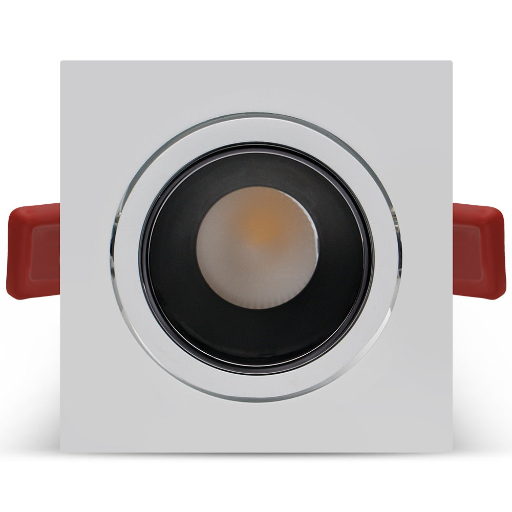 Angle Adjustable Anti-glare Square LED COB Recessed Downlight 7W 12W LED Ceiling Spot Light Kitchen Living room Indoor