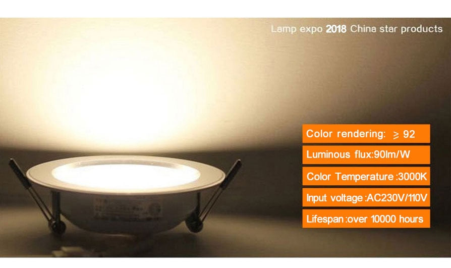 Waterproof LED Downlight Dimmable 18W 15W 12W 9W 7W 5W Warm White Cold White Recessed LED Lamp Spot Light AC220V AC110