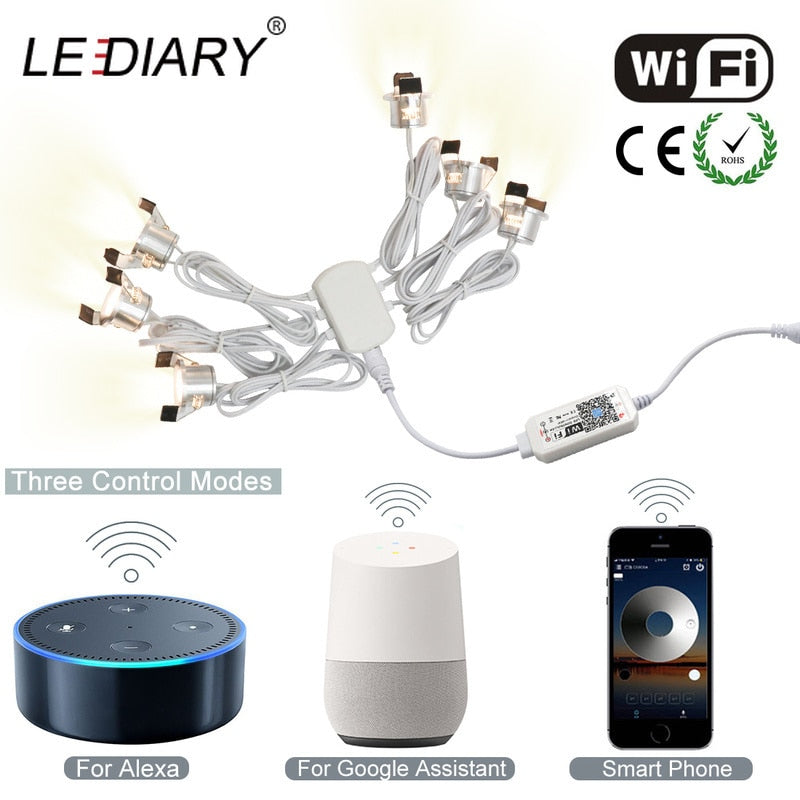 LEDIARY WiFi Smart Controller Dimmable Downlights Multi Function APP Control Timer Mode Voice Control Light Fixture CE ROHS