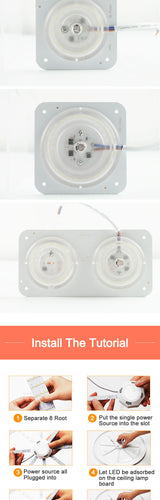 Led Downlight Accessory Octopus Magnetic plate Ring Light Led Lamp 12W 16W 20W 24W 220V For Ceiling Lamp Absorb dome Replace